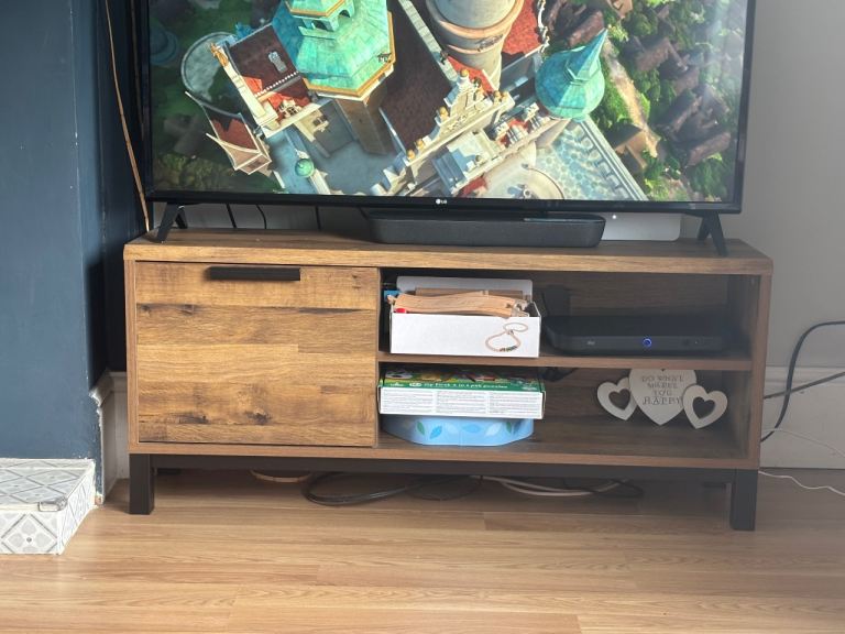Wooden TV Unit / Media Console – Good Condition