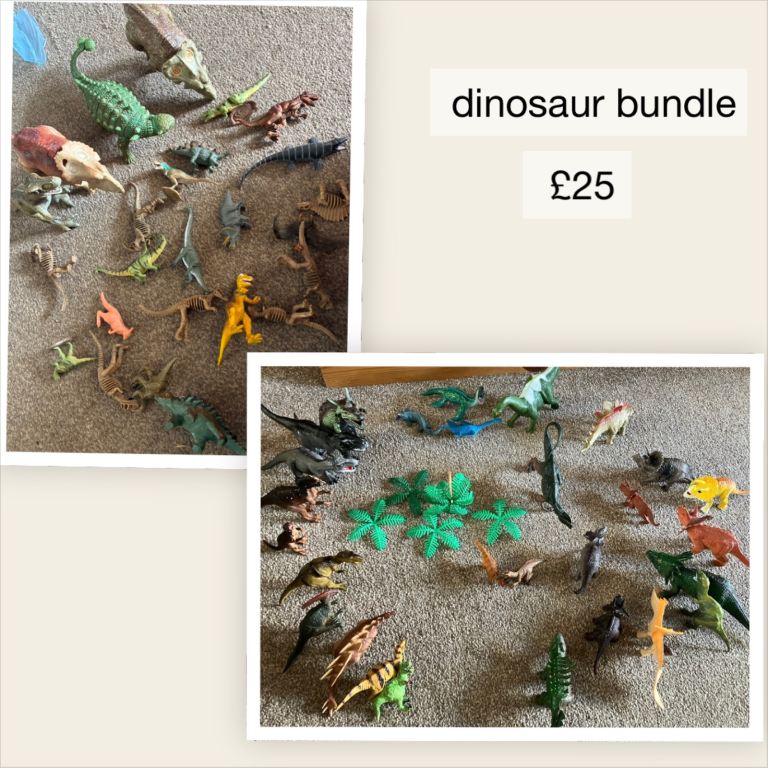 Large Bundle of Dinosaur and Skeleton Figures – Good Condition