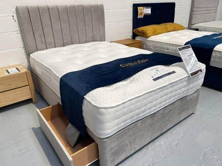 Luxury Nights Divan Double Bed With Mattress & Headboard 🌙 Free Delivery **