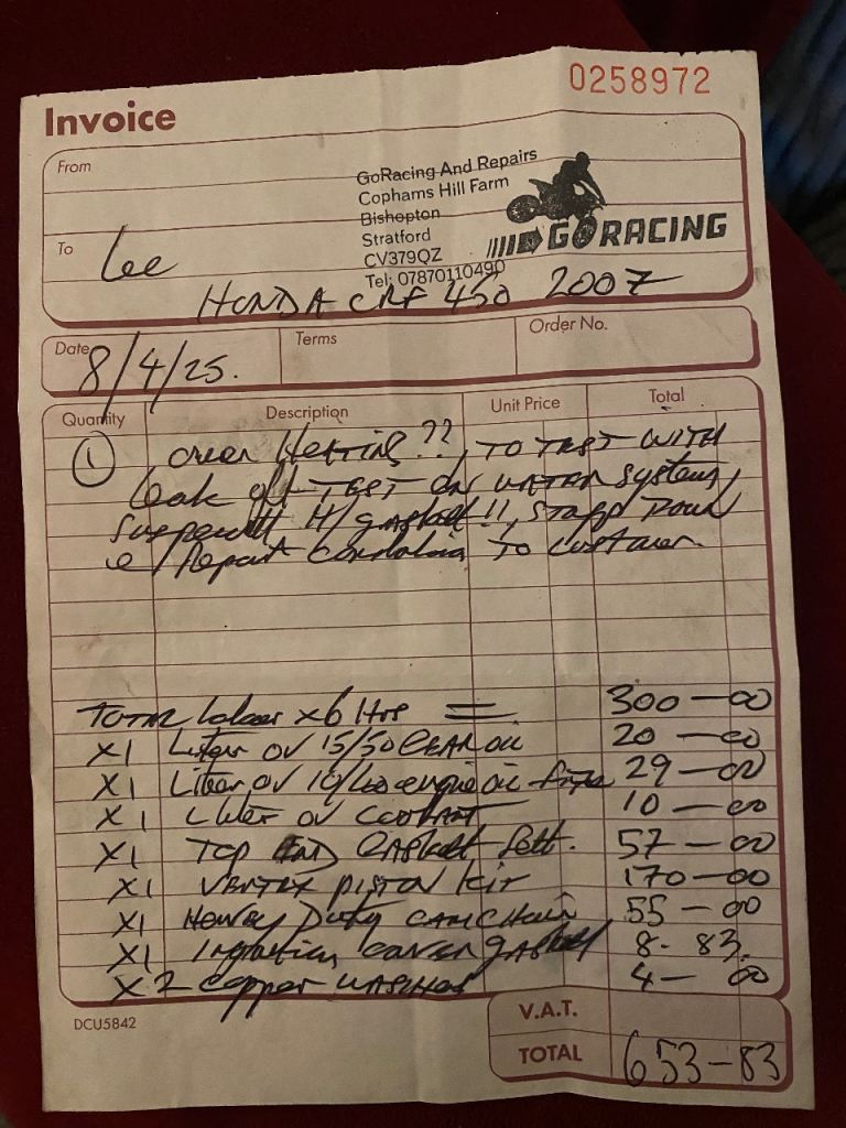 Honda CRF 450 - Road Legal with daytime MOT - Awesome bike!