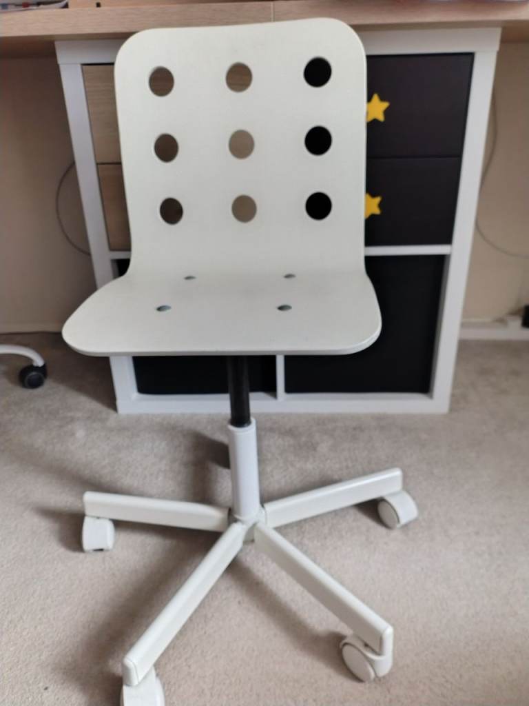 IKEA Child Adjustable Swivel Study Chair White 