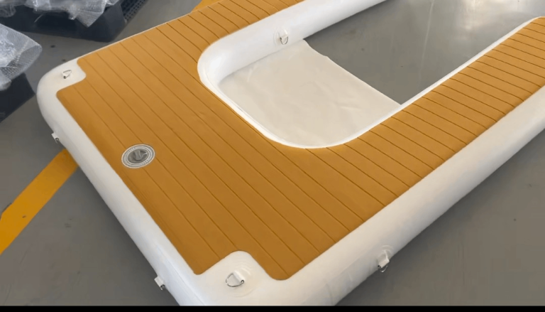 Inflatable docking station for water scooter seabob