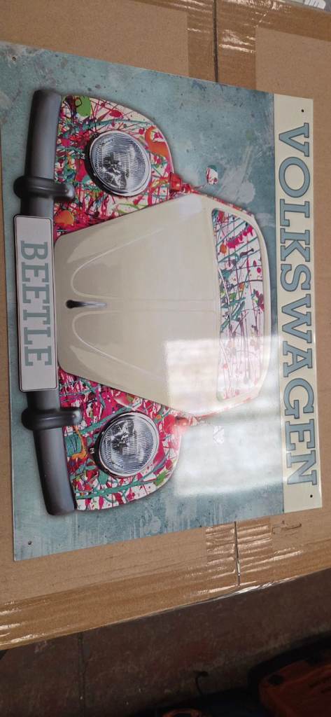 VW BEETLE METAL PHOTO