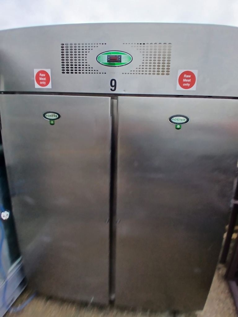 Commercial double door foster fridge cafe shop restaurant takeaway 