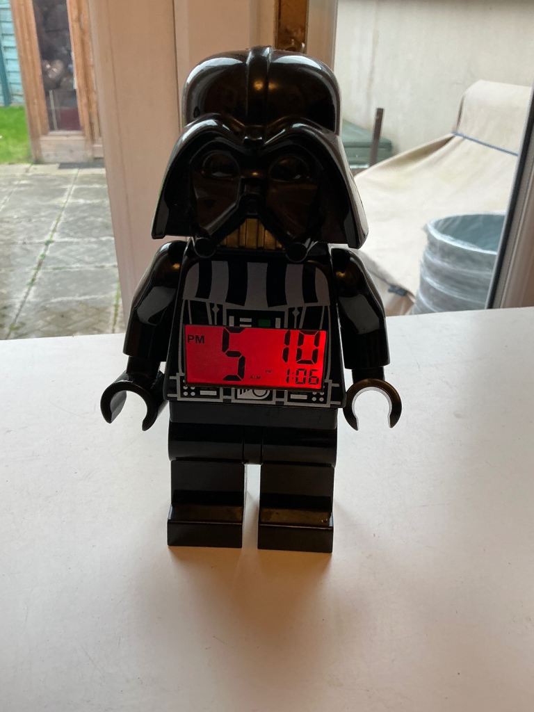 LEGO Star Wars DARTH Vader alarm clock tested and working 