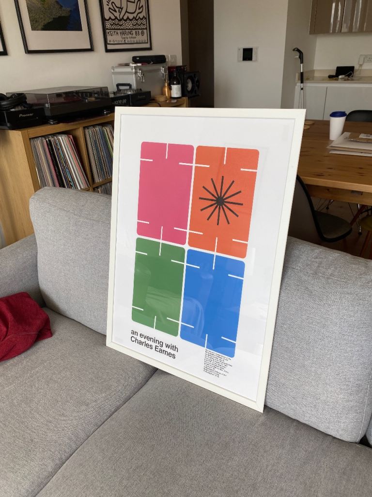 Large Charles Eames 70x50cm print poster