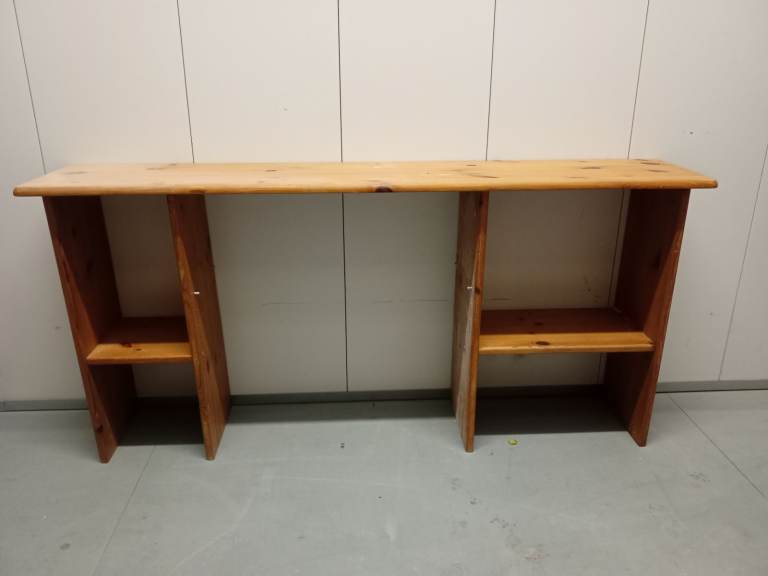 solid pine shelf unit DVD CD Shelf Display Storage DELIVERY AVAILABLE