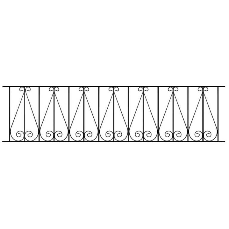 Metal Railing Panel 395mm High