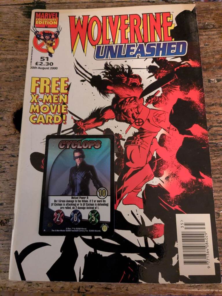 RARE Wolverine Unleashed #51 Marvel Comics with original Trading Card 2000