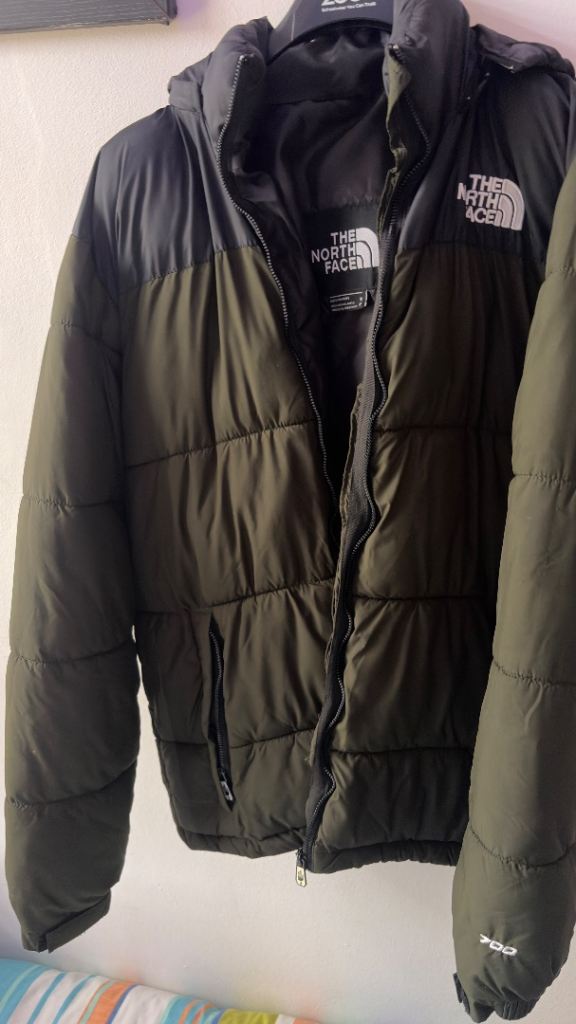 Puffer Jacket – Green/Black, Good Condition