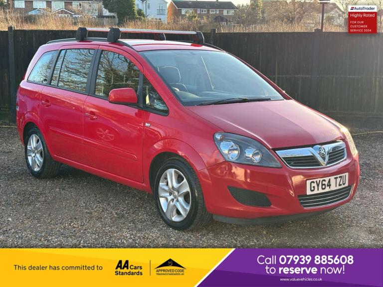 2014 Vauxhall Zafira 1.8 Zafira Exclusive 5dr MPV Petrol Manual