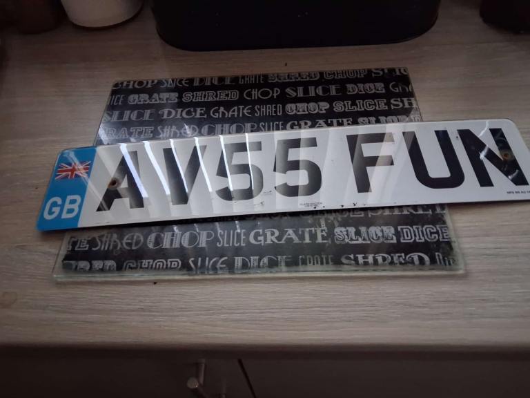 Private registration plate 