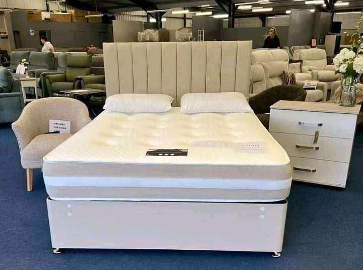 FREE HOME DELIVERY - 4ft6 Double Divan Bed With Mattress Brand New Cash On Delivery Order Now 🚛