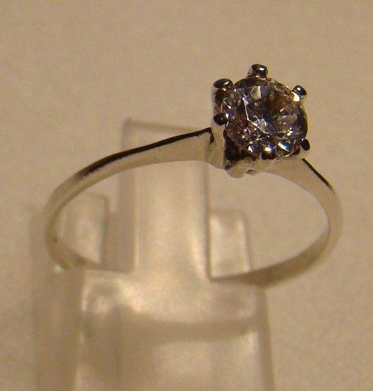 Lab Diamond Ring Real 925 Sterling Silver Size N. 