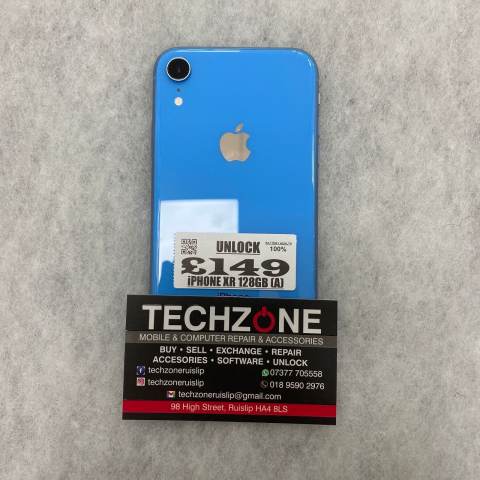Apple iPhone XR 128GB Blue – Unlocked, Good Condition, £149.00 for