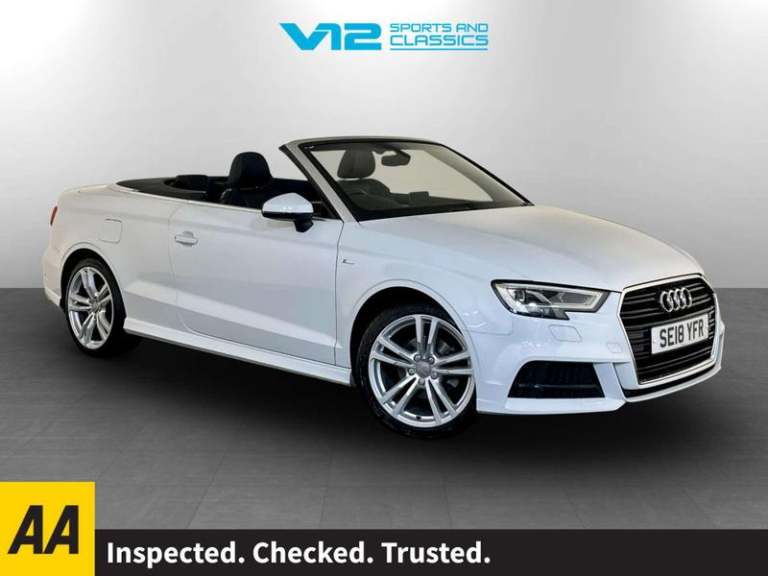 2018 Audi A3 Cabriolet 1.5 TFSI CoD S line Euro 6 (s/s) 2dr Manual Convertible Petrol Manual