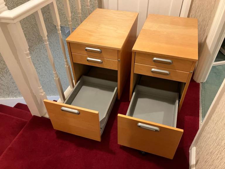 2x Ikea under-desk pedestal units