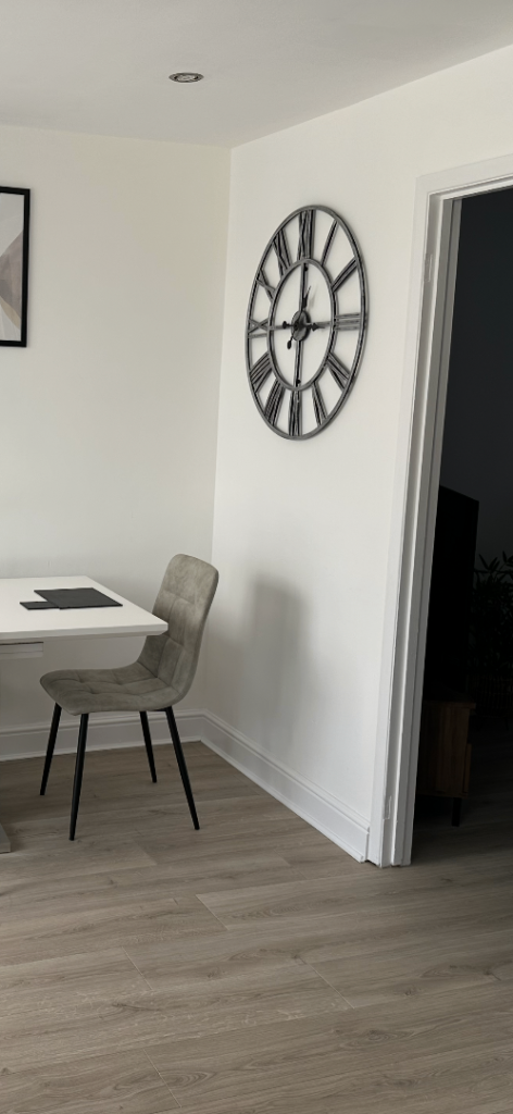 Large Vintage-Style Skeleton Wall Clock – Roman Numerals 