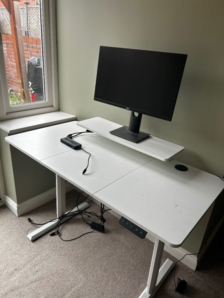 Electric standing desk and Dell Monitor 