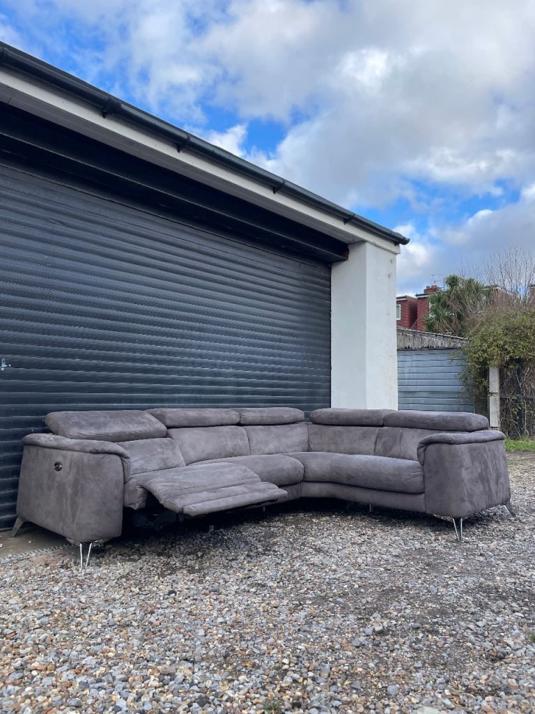 Large grey DFS Tahiti L shaped corner recliner sofa - DELIVERY AVAILABLE!