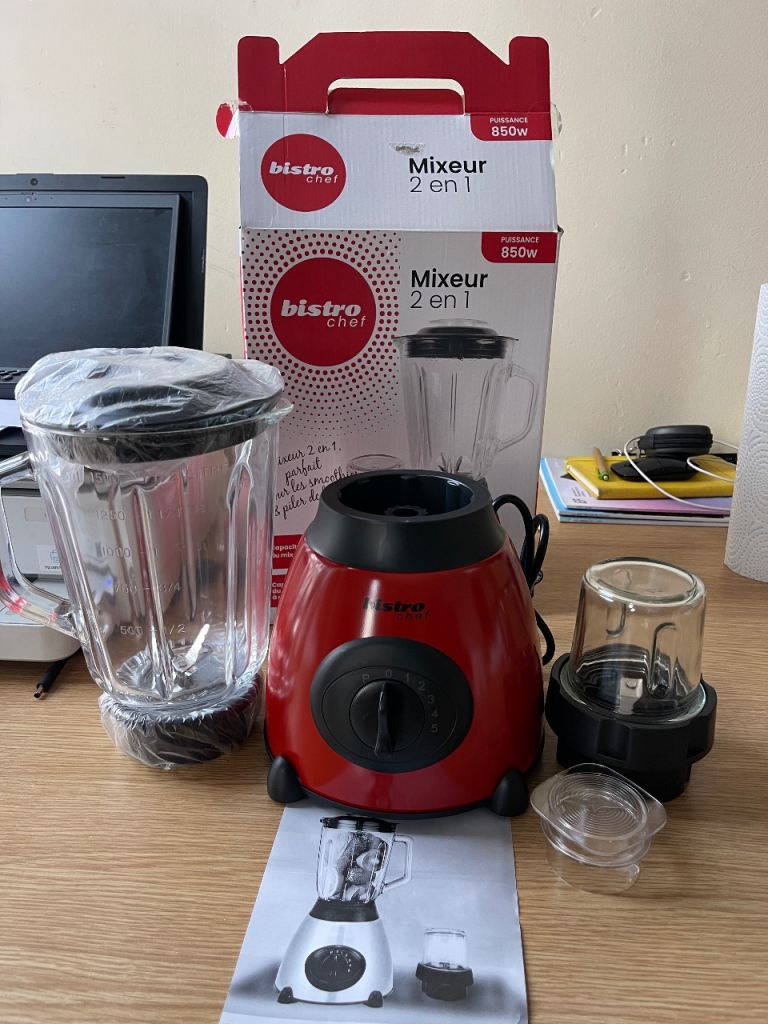 2 in 1 glass jug and spice blender/grinder