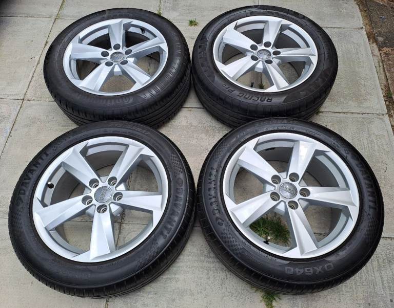 Genuine Audi Q2 17" alloy wheels & great 215 55 17 tyres, fit VW Passat Skoda Yeti etc 5x112 