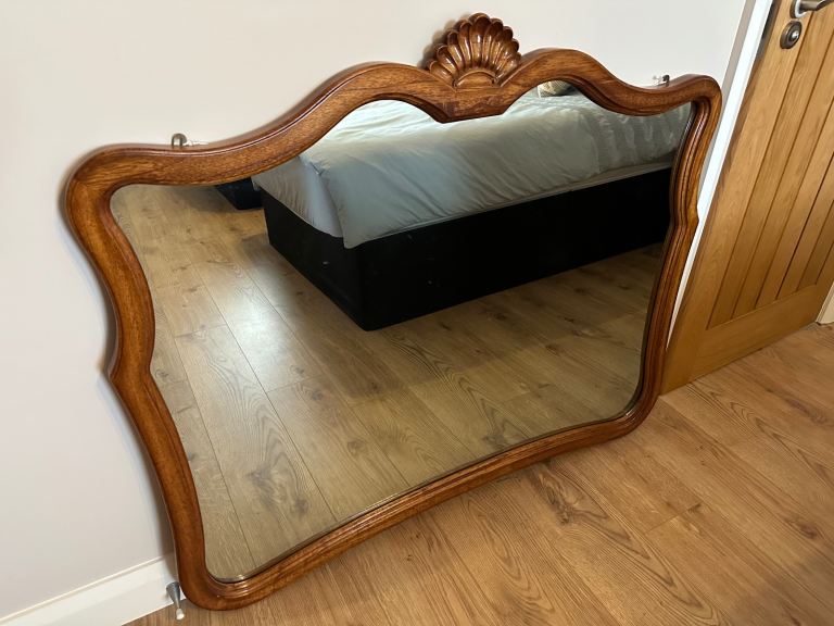 Ornate Rustic Oak Mirror