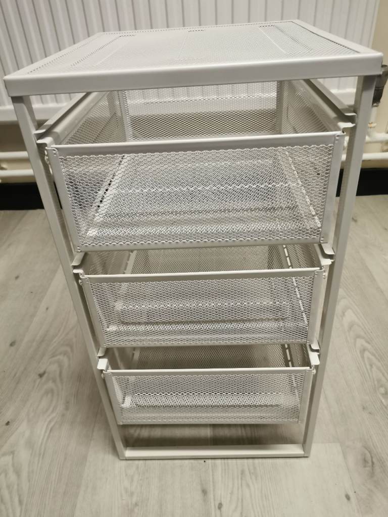image for IKEA Drawer Unit Metal White