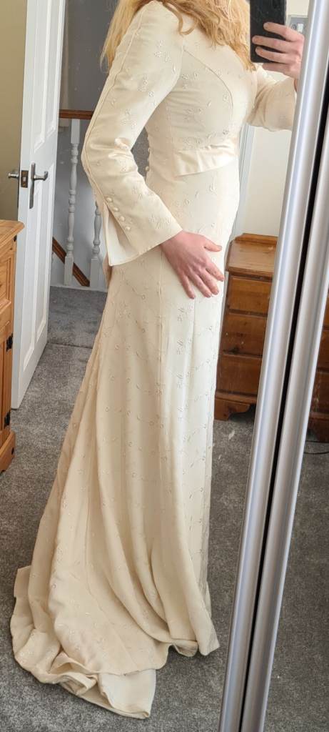 Silk wedding evening dress