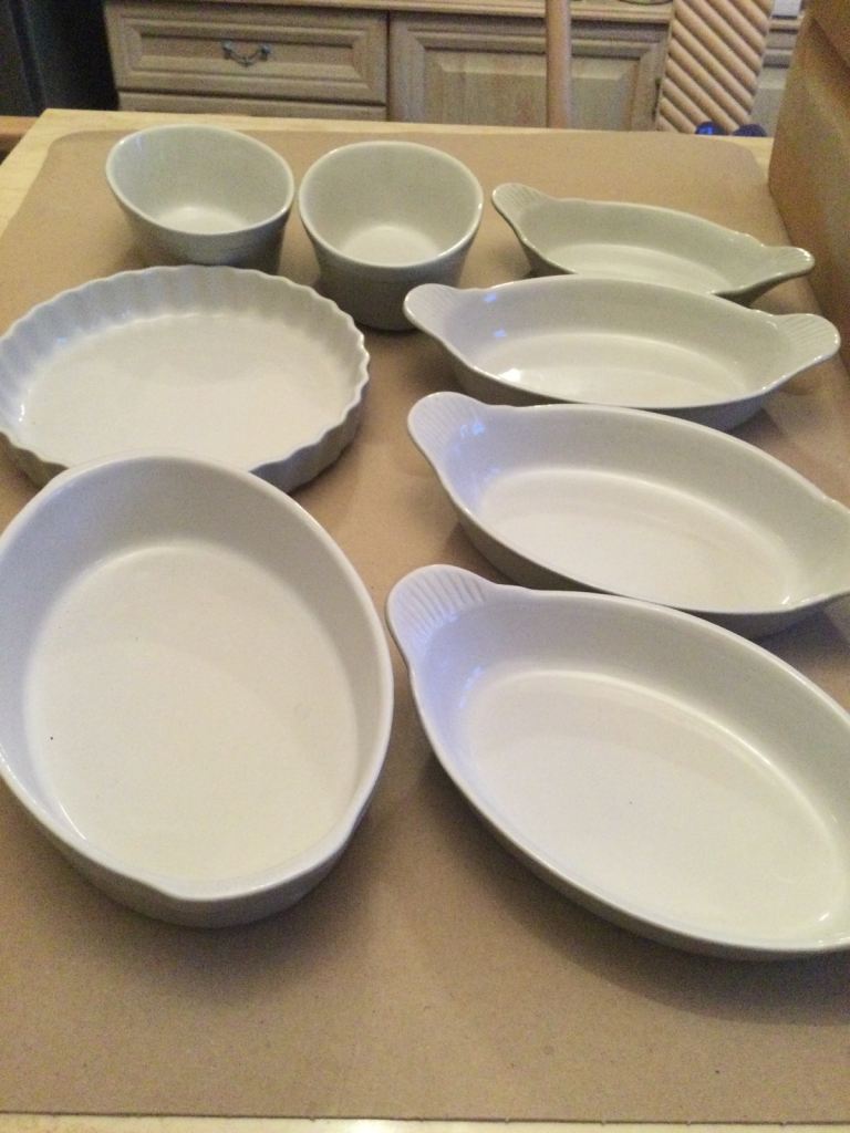 Clay coated ass dishes new