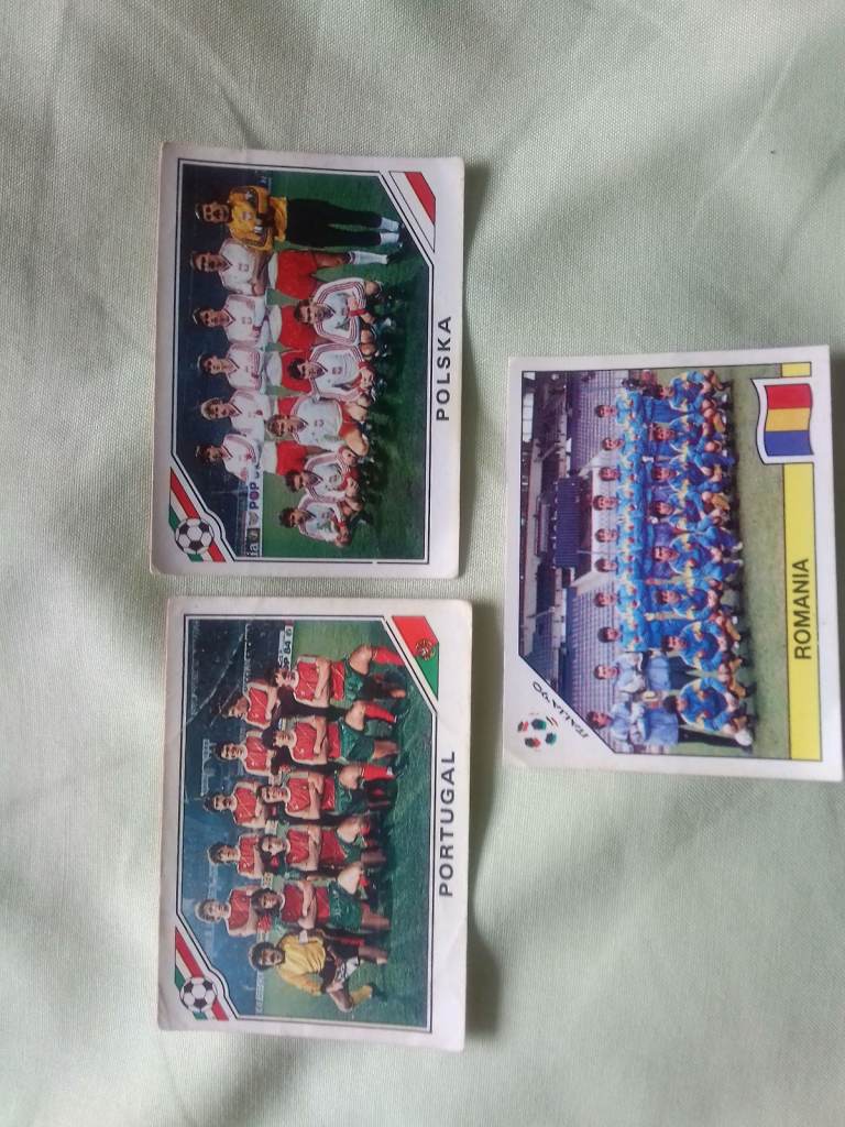 Vintage very collectable 3 pretty rare 1980s national teams stickers