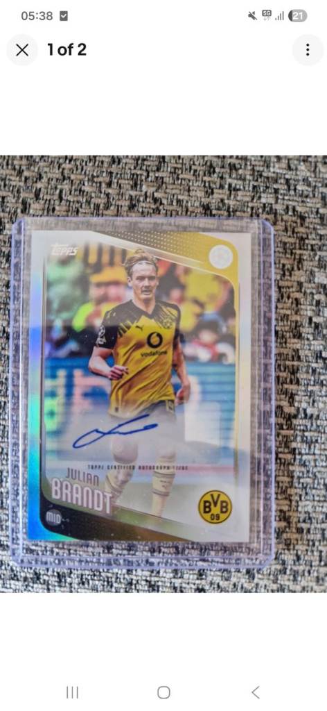 Julian Brandt Topps Auto Dortmund Germany 