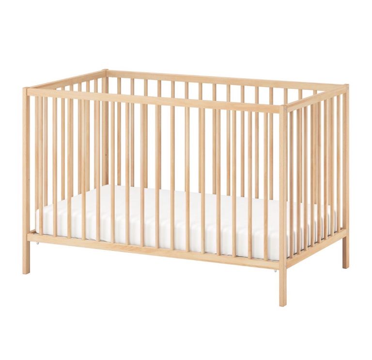 IKEA Sniglar Cot - Natural Wood Finish