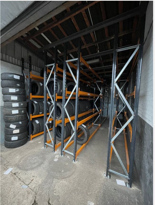 Heavy Duty Tyre Racking MOT Station Garage 2500mm x 450mm x 2500mm L Custom Made 