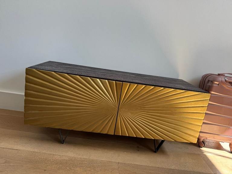 Swoon Ziggy TV Stand Original Brass