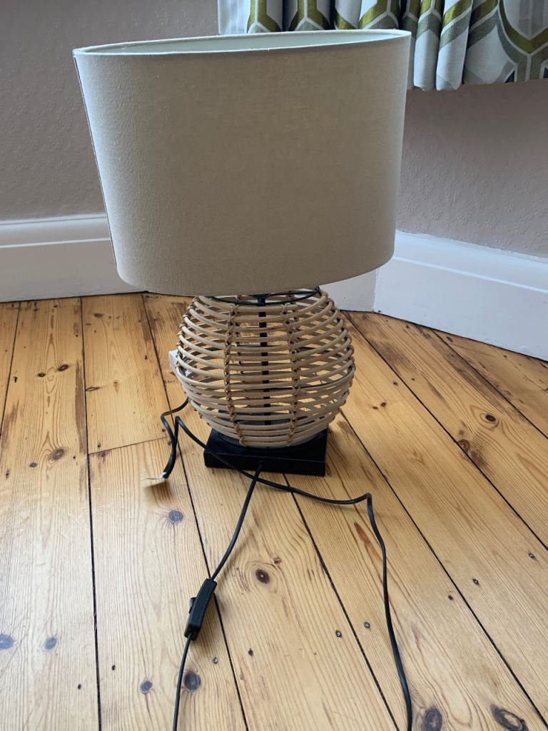 Whicker Table Lamp Including Shade and Bulb