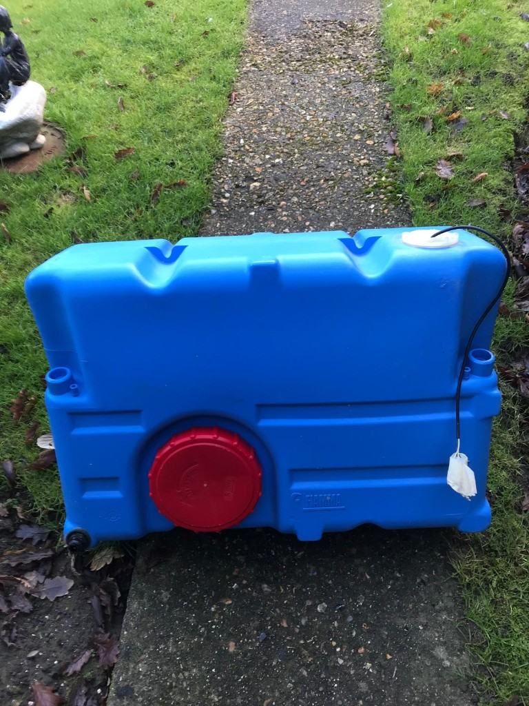 New Flammia Blue clean water storage tank for campervan 9.5" high 18.5" width 27.5 length