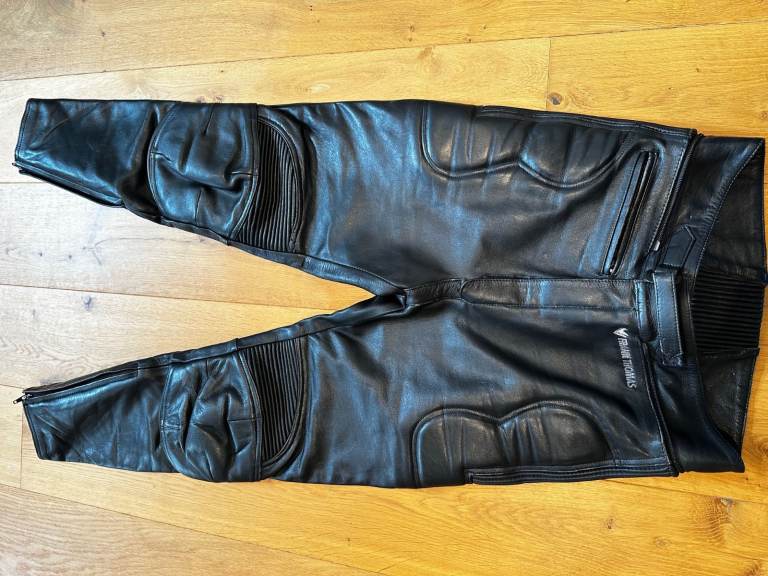 Frank Thomas leather motorcycle trousers
