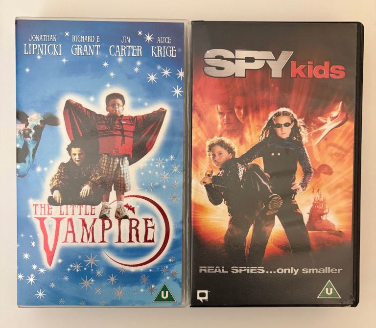 2 x Children’s VHS Video Tapes - The Little Vampire & Spy Kids 