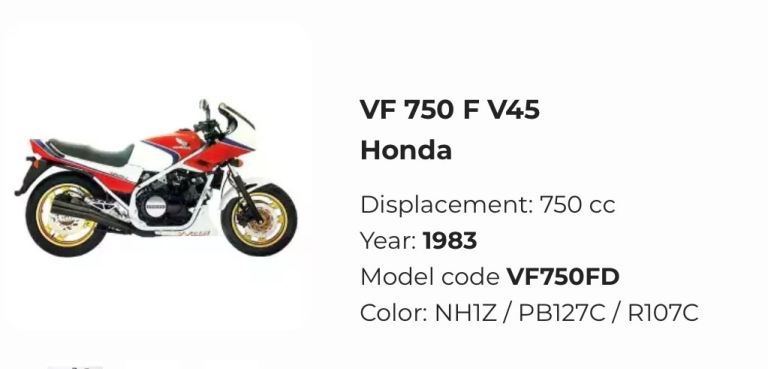 1983 Honda VF750F stripping for parts