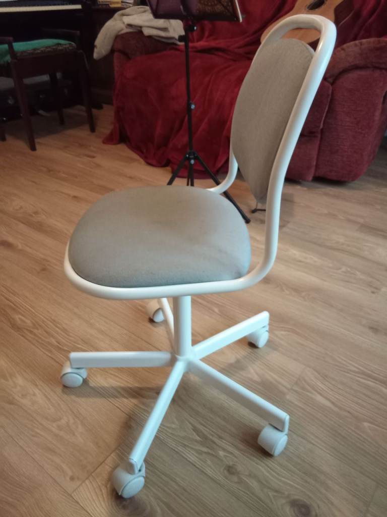 IKEA ÖRFJÄLL Children's desk chair, white/Vissle light grey