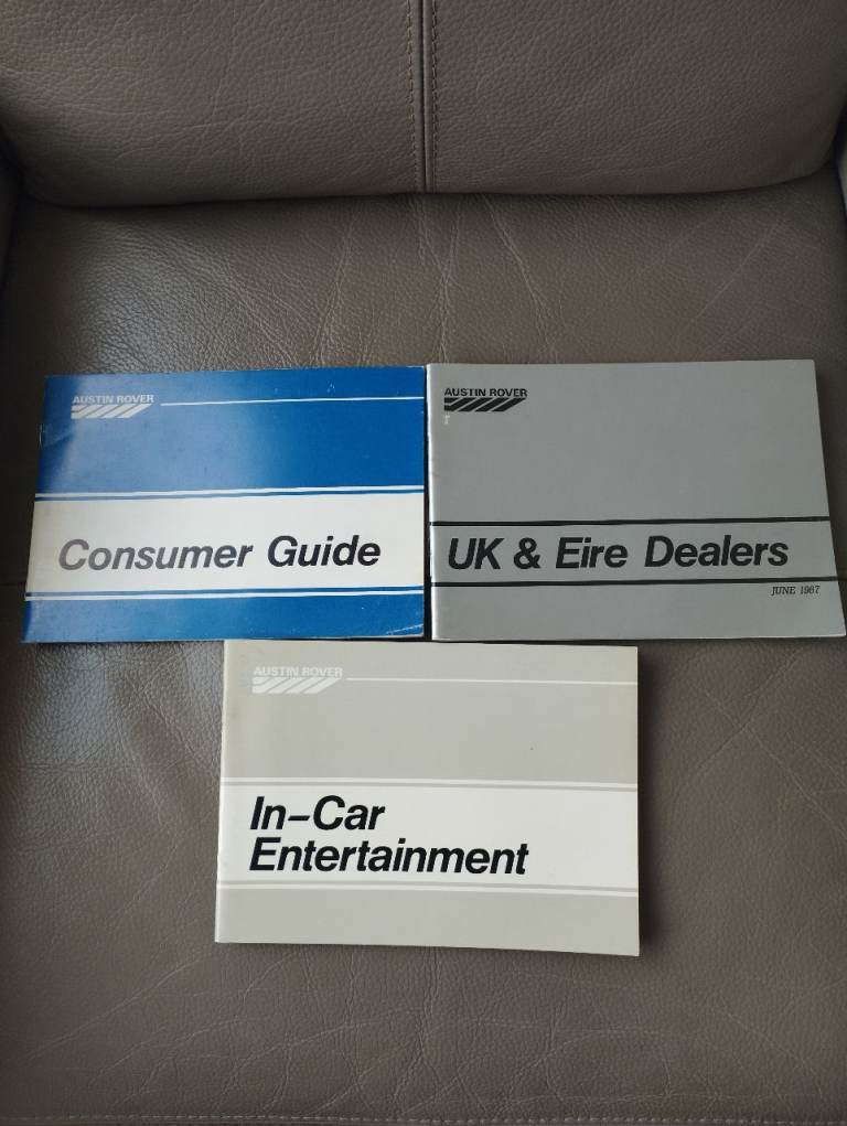 Austin Rover Information Booklets Consumer Guide, In Car Entertainment, UK & Eire Dealers 1987 