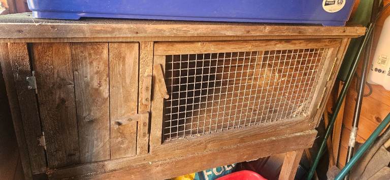 Wooden animal cage and stand