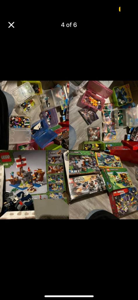 Large Bundle of Lego Bricks and Sets with Instructions