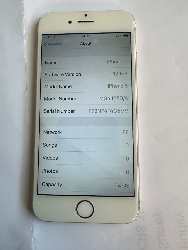 Apple iPhone 6 64GB - White/Gold, Good Condition