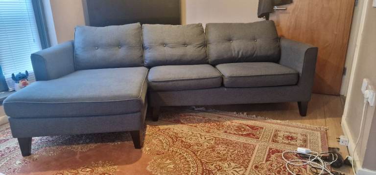 corner sofa grey fabric