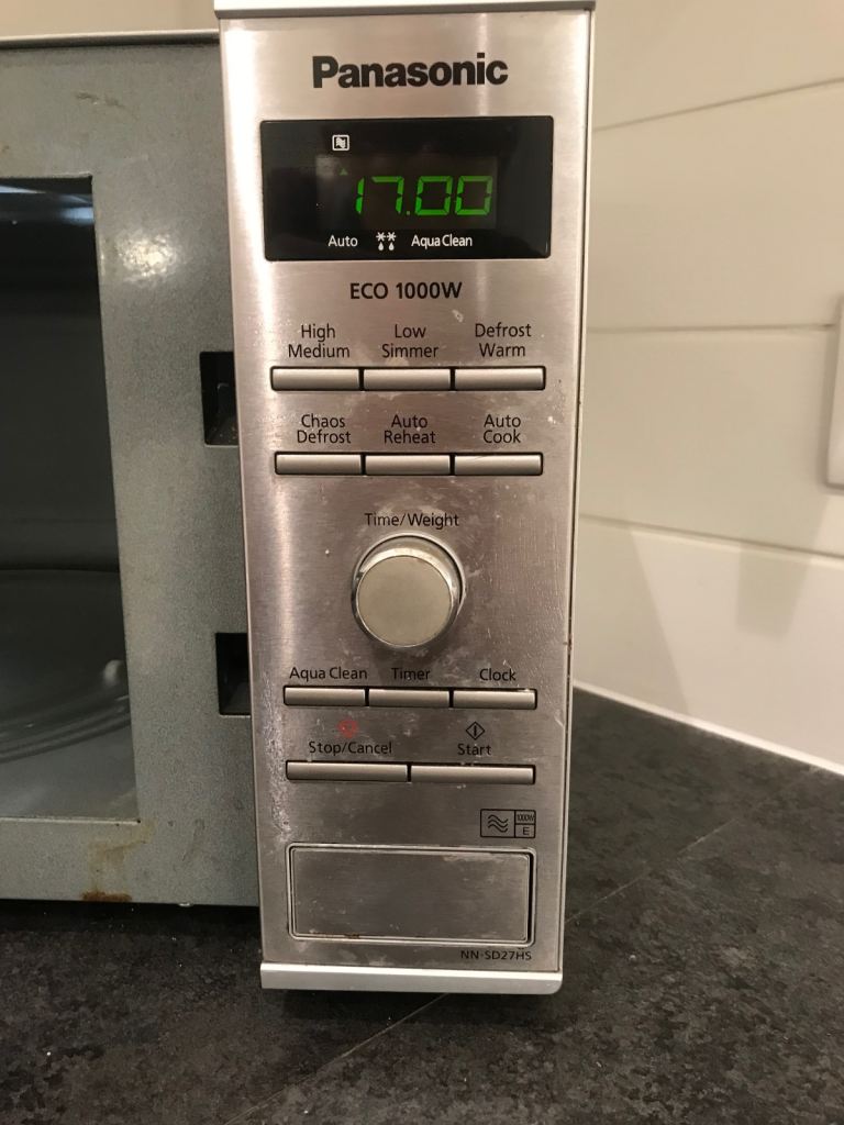 Panasonic 1000W Inverter Microwave - Silver, Good Condition