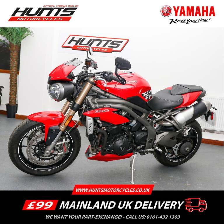 2018, '18 reg. Triumph Speed Triple 1050S ABS. ONLY 5,405 MILES FROM NEW. £5,995