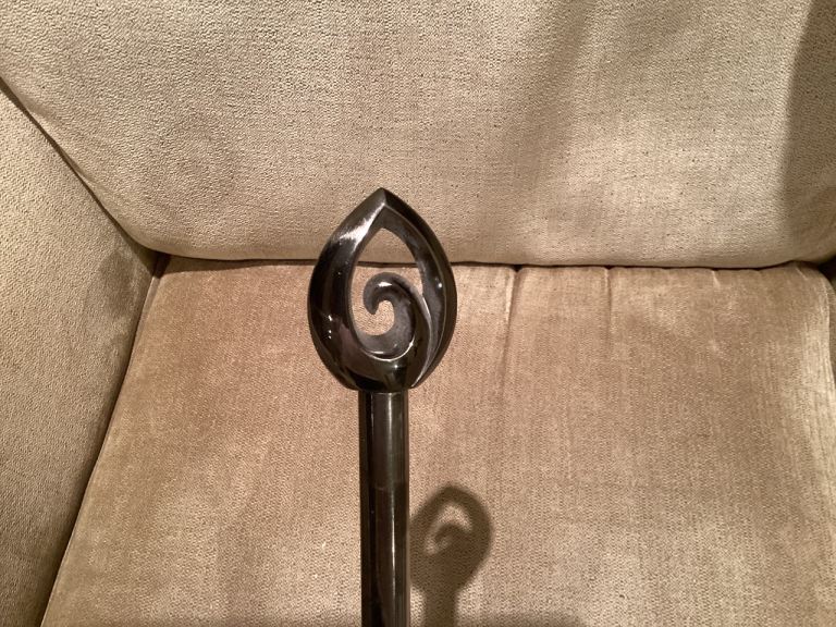 EXTENDABLE BLACK NICKEL CURTAIN POLE