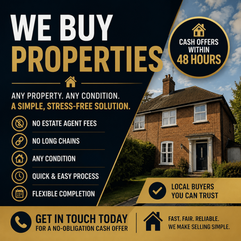 We buy properties 